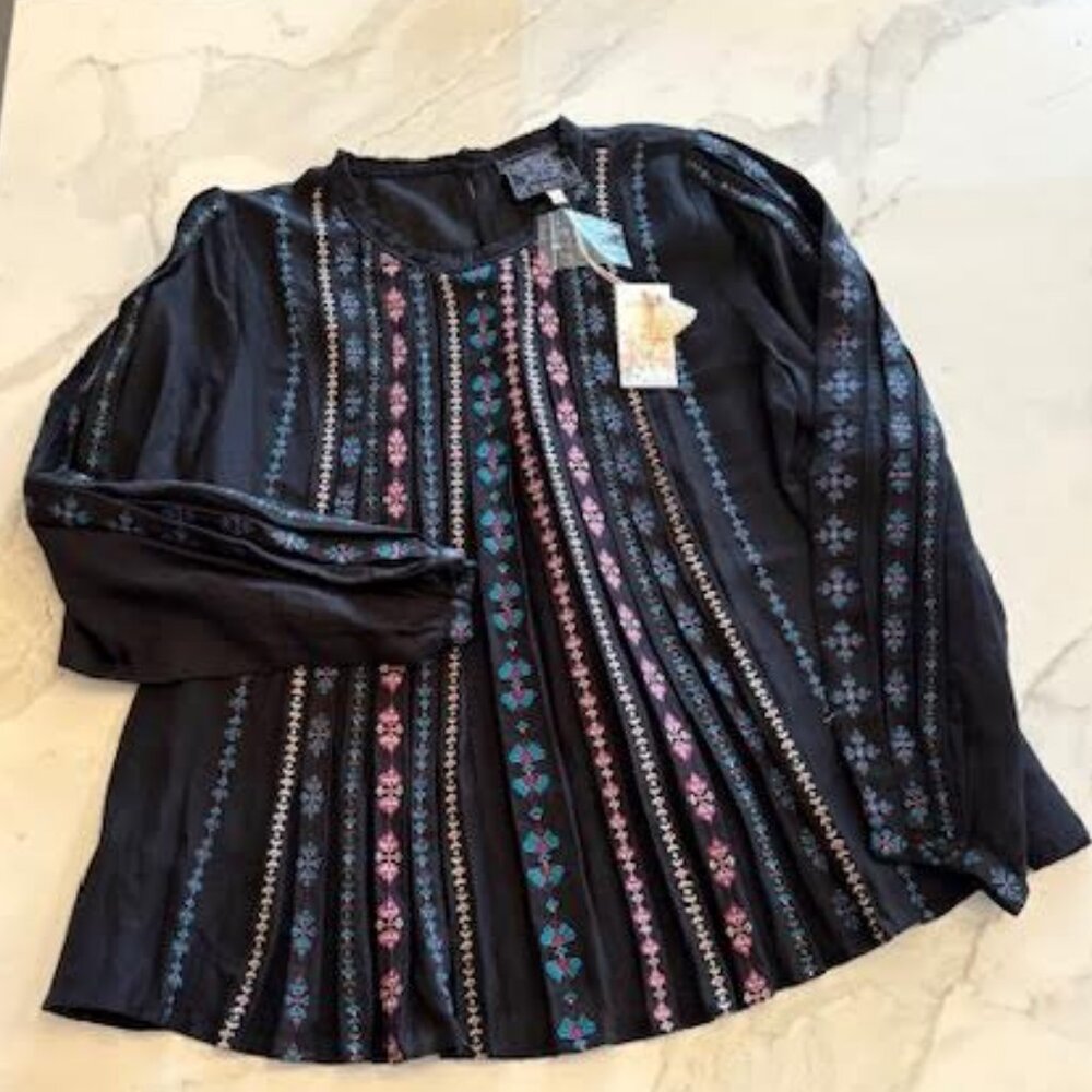 NWT JOHNNY WAS embroidered shirt